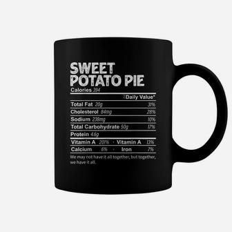 Funny Sweet Potato Pie Nutrition Facts Thanksgiving Food Coffee Mug | Crazezy