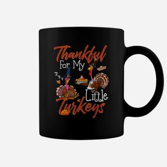 Funny Thanksgiving Teacher Thankful For My Little Turkeys Coffee Mug | Crazezy UK