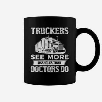 Funny Trucker Shirts - Truck Driver Gifts For Trucking Dads Coffee Mug | Crazezy