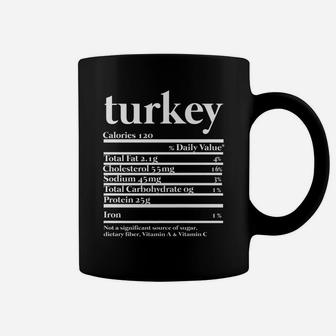 Funny Turkey Nutrition Fact For Thanksgiving Family Coffee Mug | Crazezy DE