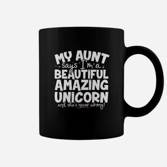 Funny Unicorn Cool Gift For Niece Nephew From Auntie Coffee Mug - Thegiftio UK
