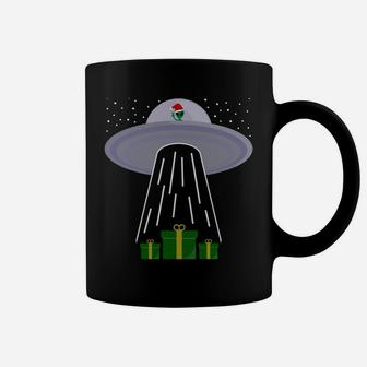 Funny Xmas Believe Alien Ufo - Ugly Christmas Sweatshirt Coffee Mug | Crazezy