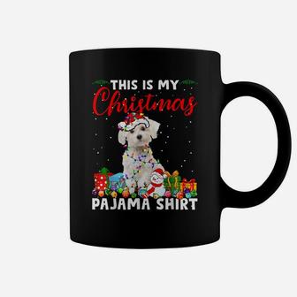 Funny Xmas This Is My Christmas Maltese Dog Pajama Coffee Mug | Crazezy