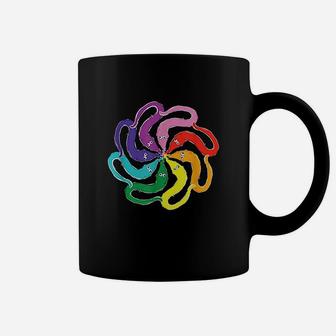 Fuzzy Worm On A String Meme Rainbow Mandala Coffee Mug | Crazezy DE