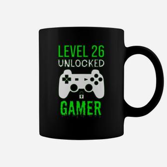 Gamer 26Th Birthday Funny Gift - Level 26 Unlocked Gamer Coffee Mug | Crazezy DE