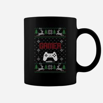 Gamer Christmas Sweatshirt Xmas Gaming Gifts Retro Coffee Mug | Crazezy
