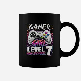 Gamer Girl Level 7 Unlocked Video Game 7Th Birthday Coffee Mug | Crazezy UK