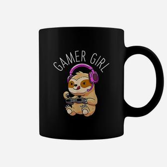Gamer Girl Sloth Gaming Women Girls Gift Coffee Mug | Crazezy CA