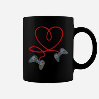 Gamer Valentines Day Heart Video Controller Coffee Mug - Monsterry DE