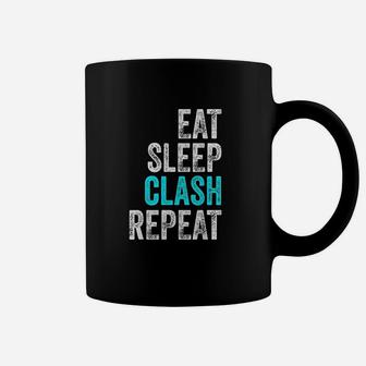 Gaming Clan Eat Sleep Clash Repeat Clans Vintage Coffee Mug | Crazezy AU