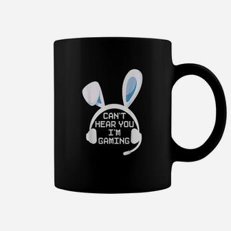 Gaming Easter Gamer Bunny Ears Headset Coffee Mug | Crazezy