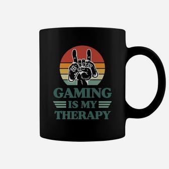 Gaming Is My Therapy Cool Gamer Christmas Gift Coffee Mug | Crazezy