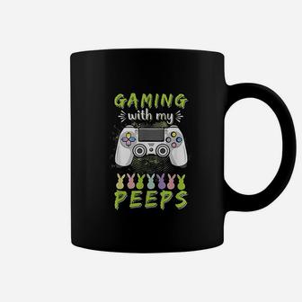 Gaming With My Easter Peeps Funny Gaming Bunny Coffee Mug | Crazezy DE