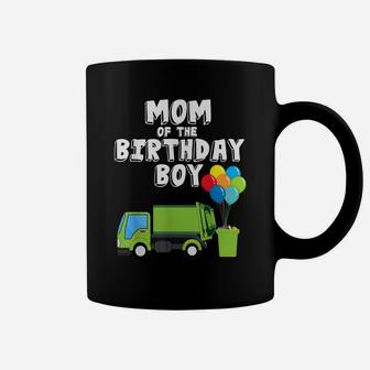 Garbage Truck Mom Birthday Boy Balloons Birthday Party Coffee Mug | Crazezy