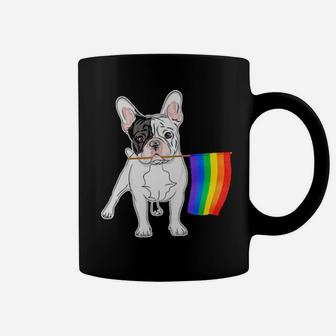 Gay Lesbian Lgbt Pride Flag French Bulldog Coffee Mug - Monsterry AU