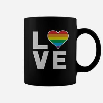 Gay Love Rainbow Heart Lgbt Gay Pride Awareness Coffee Mug - Thegiftio