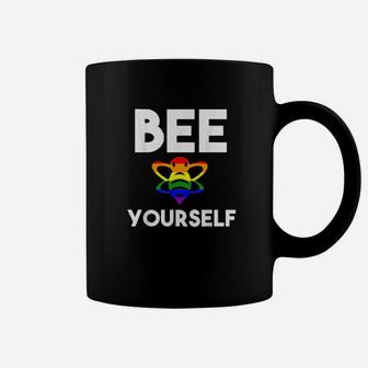 Gay Pride Bee Yourself Coming Out Lgbtq Rainbow Cute Coffee Mug - Monsterry