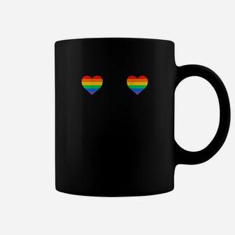 Gay Pride Rainbow Heart Bobs Lgbtq Coffee Mug | Crazezy