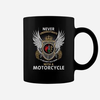 Gear 5 Never Underestimate A Grumpy Old Man With A Motorcycles Coffee Mug - Thegiftio UK