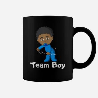 Gender Reveal Party Team Boy Cute Flossing Black Baby Floss Coffee Mug | Crazezy UK