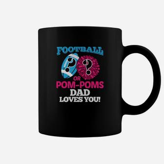 Gender Reveal Shirt For Dad Football Cheerleader Coffee Mug - Thegiftio