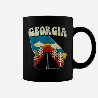 Georgia Vintage State Rainbow Hippie Retro 70S Map Coffee Mug | Crazezy UK