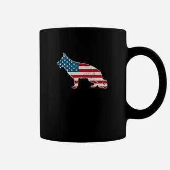 German Shepherd 4Th Of July Dog Usa American Flag Coffee Mug - Monsterry DE