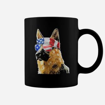 German Shepherd 4Th Of July Patriotic American Flag Coffee Mug - Monsterry