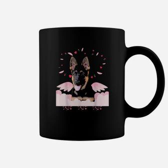 German Shepherd Dog Heart Valentine's Day Love Coffee Mug - Monsterry CA