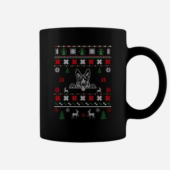 German Shepherd Ugly Christmas Dog Lover Gift Sweatshirt Coffee Mug | Crazezy