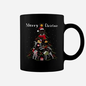 German Wirehaired Pointer Christmas Tree Xmas Dog Lover Sweatshirt Coffee Mug | Crazezy