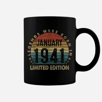 Gift 80 Years Old Legends January 1941 80Th Birthday Gifts Coffee Mug | Crazezy