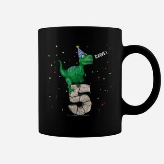 Gift For 5 Year Old 4Th Birthday Boy T Rex Dinosaur Coffee Mug | Crazezy AU