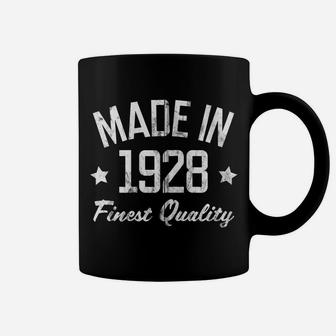 Gift For 92 Year Old Man Woman Made In 1928 Usa White Print Zip Hoodie Coffee Mug | Crazezy UK