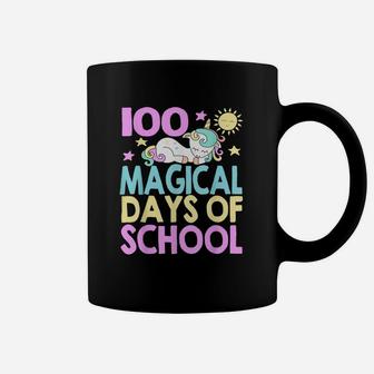 Girls 100 Magical Days Of School Unicorn Teacher Cute Gift Coffee Mug - Seseable