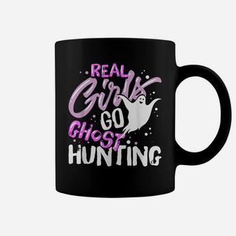 Girls Go Ghost Hunting Funny Paranormal Investigator Girl Coffee Mug | Crazezy