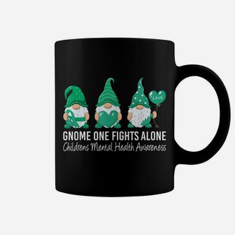 Gnome Fights Childrens Mental Health Awareness Green Ribbon Coffee Mug | Crazezy CA