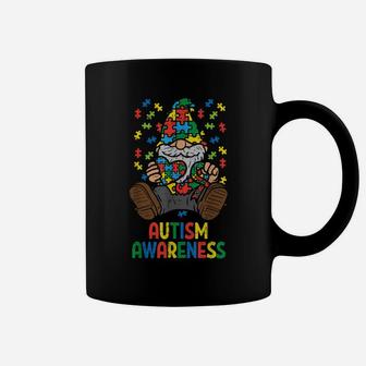 Gnome Puzzle Ribbon Autism Awareness Men Women Teacher Kids Coffee Mug | Crazezy