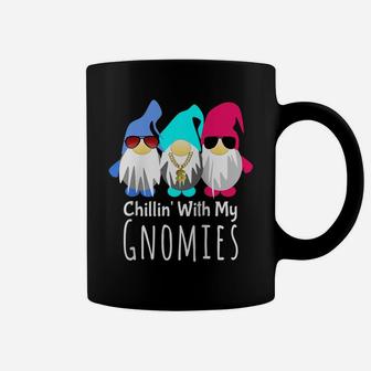 Gnome Shirt Chillin With My Gnomies Mythical Gnome Gift Raglan Baseball Tee Coffee Mug | Crazezy