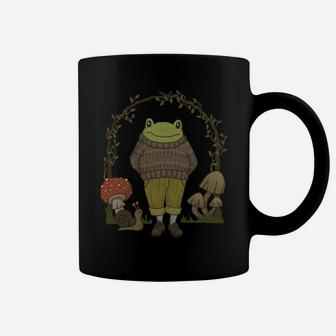 Goblincore Aesthetic Frog Mushroom Cottagecore Dark Academia Coffee Mug | Crazezy