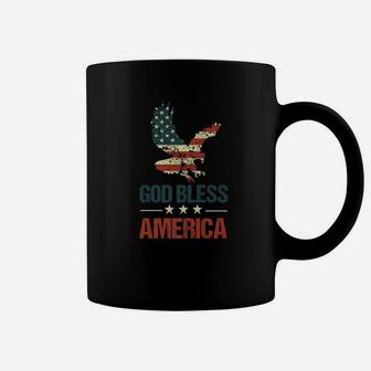 God Bless America Bald Eagle American Flag 4th Of July Usa Premium Coffee Mug - Thegiftio UK