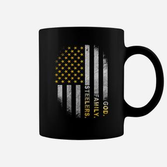 God Family Steelers-Pro Us Flag Shirt Father's Day Dad Gift Coffee Mug | Crazezy