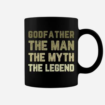 Godfather The Man The Myth The Legend Retro Gift Christmas Coffee Mug | Crazezy AU