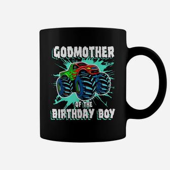 Godmother Of The Birthday Boy Monster Truck Birthday Party Coffee Mug | Crazezy CA