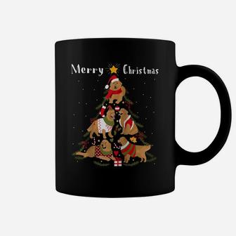 Golden Retriever Christmas Tree Xmas Dog Lover Raglan Baseball Tee Coffee Mug | Crazezy