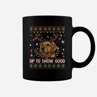 Golden Retriever Dog Reindeer Christmas Gift Ugly Sweater Sweatshirt Coffee Mug | Crazezy UK