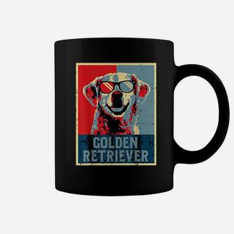 Golden Retriever Obama Poster Vintage Dog Owner Coffee Mug - Monsterry AU
