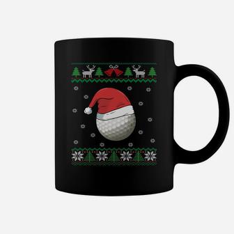 Golf Ball Ugly Christmas | Golfer Gift | Golfing Sweatshirt Coffee Mug | Crazezy