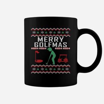 Golf Ugly Christmas Golfing Crazy Holiday Golfers Coffee Mug | Crazezy