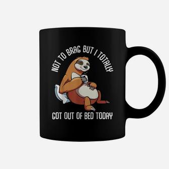 Got Out Of Bed Today Funny Sloth Animal Sleepy Lazy People Coffee Mug | Crazezy